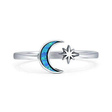 Star & Moon Ring